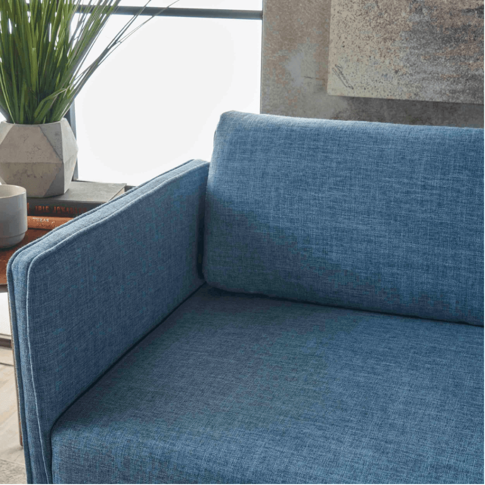 Augusto Mid-century Modern Fabric Chaise Sectional
