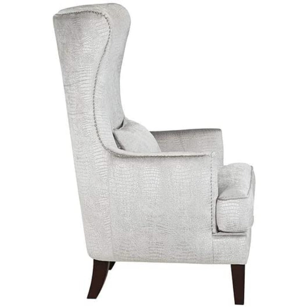Volvo High Back Wing Chair In Silver Color