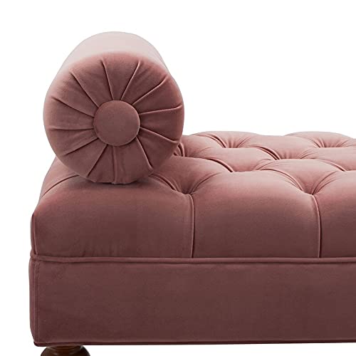 Tiffo Suede Lounger in Blush Pink Color - Luxe Maple