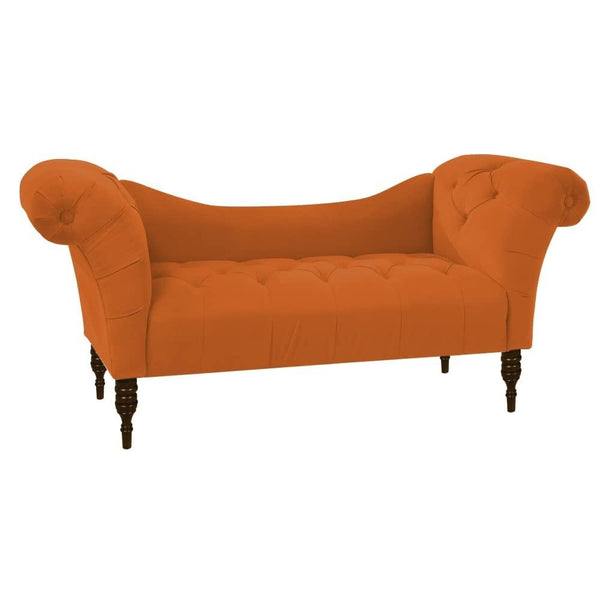 Loveseat Quilted Suede Lounger - Luxe Maple