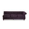 Amberside Suede Tufted Chesterfield Sectional Sofa - Luxe Maple
