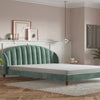 Knox Vertical Luxury Upholstered Bed Without Storage in Suede.