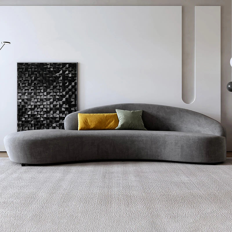 Mario Luxury Sofa Set in Suede Grey