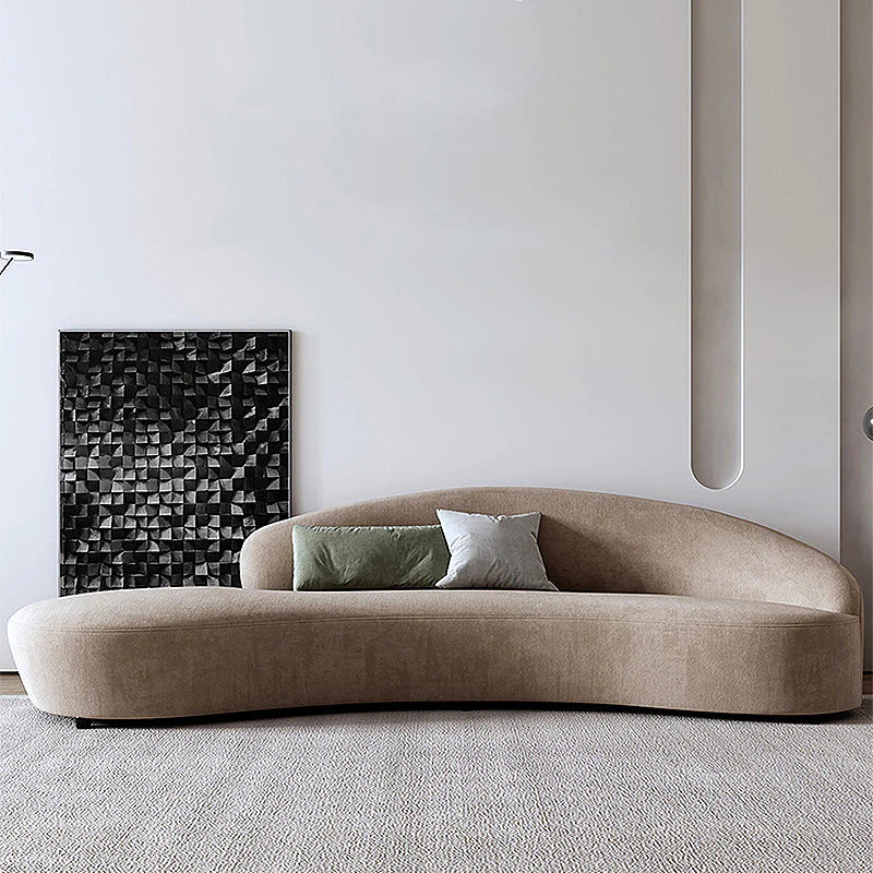 Mario Luxury Sofa Set in Suede Beige