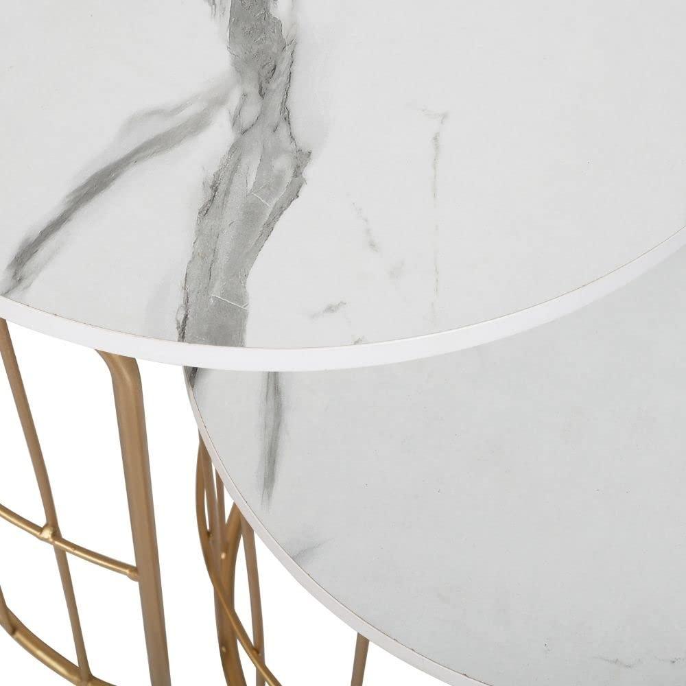 Nature Lover Golden Nesting Table Set of Two - Center Table