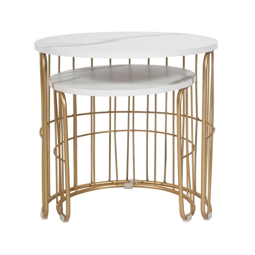 Nature Lover Golden Nesting Table Set of Two - Center Table