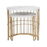 Nature Lover Golden Nesting Table Set of Two - Center Table