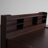 Hollo Wooden Bed With Storage In Brown Color