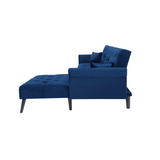 Tufted back Suede Chesterfield Sectional Sofa
