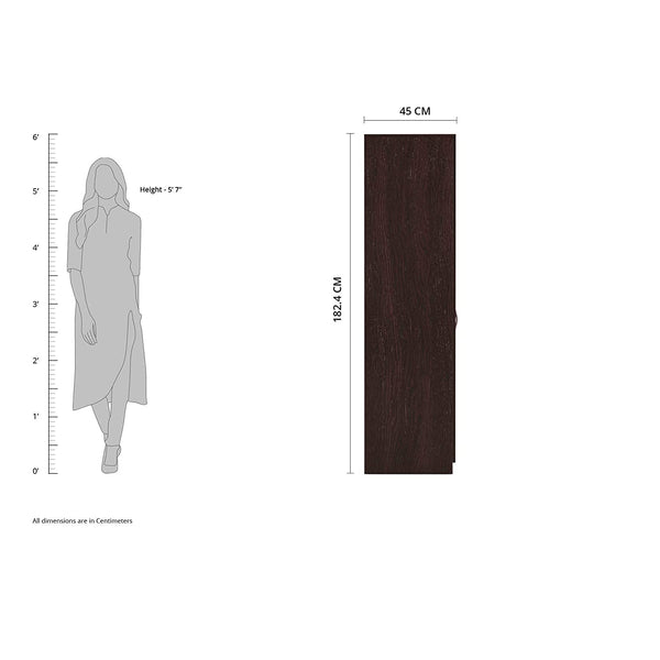 Silly Medusa Engineered Wood Wardrobe Wenge Finish - Luxe Maple