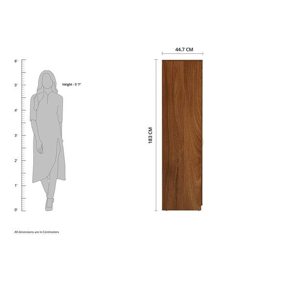 Solimo Medusa Engineered Wood Wardrobe Walnut Finish - Luxe Maple