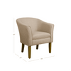 Porch & Den Kings-well Barrel Accent Chair - Luxe Maple