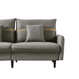 Mexico Straight Line Sofa Set in Grey Color