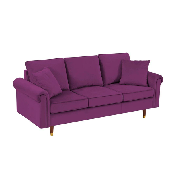 Straight Line Sofa Set in Purple - Luxe Maple