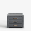 Frankie Upholstered 3 Drawer Bedside.