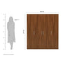 Solimo Medusa Engineered Wood Wardrobe Walnut Finish - Luxe Maple
