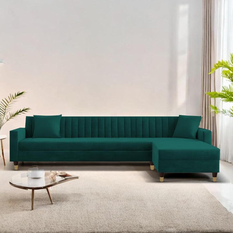 Bosco Luxury Sectional Sofa in Suede