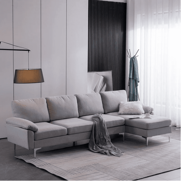 Jasmine Sectional Sofa Set RHS - Luxe Maple