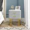 Gello Side Table in 2 Drawers in SS Frame.