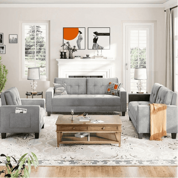 Comfortable Modern Sofa Set for Home Living Room - Luxe Maple