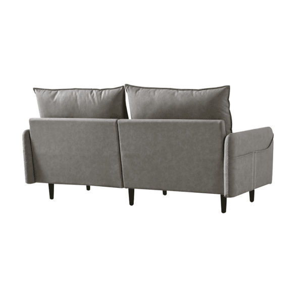 Mexico Straight Line Sofa Set in Grey Color - Luxe Maple