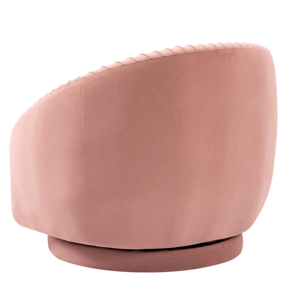 Barrel Arm Chair Embossing Fleece Upholstered Accent Sofa Chair - Luxe Maple