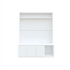 Union TV Unit- Frosty White - Luxe Maple