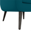 Keflavik Mid-century Peacock Blue Linen Arm Chair - Luxe Maple