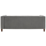 Silver Orchid Jewel-tuft Grey Suede Seating with Nailhead