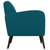 Keflavik Mid-century Peacock Blue Linen Arm Chair - Luxe Maple