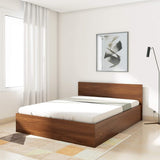 Solimo Wooden Bed in Walnut Colour With Storage