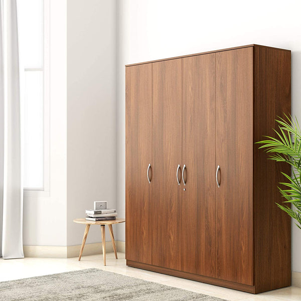 Solimo Medusa Engineered Wood Wardrobe Walnut Finish - Luxe Maple
