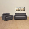 Zolo Suede Sofa Set in Grey Color - Luxe Maple