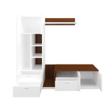 Cassy TV Panel- Walnut & Frosty White- Upto 55 inches TV