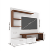 Viny TV Panel- Frosty White- Upto 55 inches TV - Luxe Maple