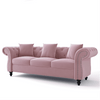 Jack & Hill Chesterfield Suede Sofa Set - Luxe Maple