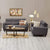 Zolo Suede Sofa Set in Grey Color - Luxe Maple