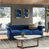 Romeo Chesterfield Sofa Set Blue