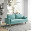Craftmen Modern Sofa Set in Suede Fabric - Luxe Maple