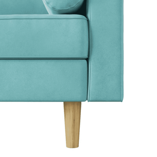 Craftmen Modern Sofa Set in Suede Fabric - Luxe Maple