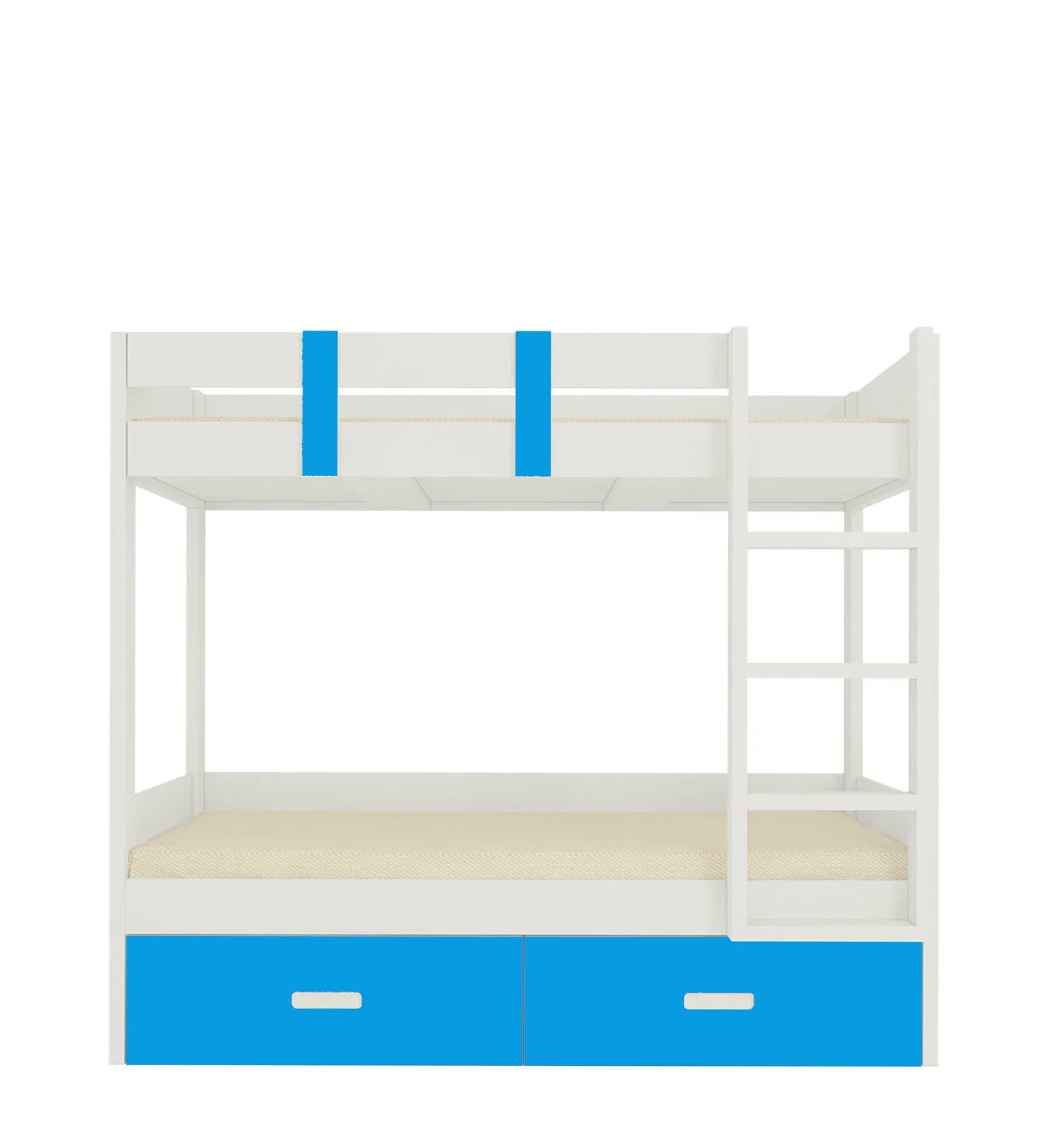 Adona Bunk Bed In White - Luxe Maple