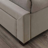 Apollo Upholstered Bed with Drawers Storage in Suede – Premium Storage Bed - Luxe Maple