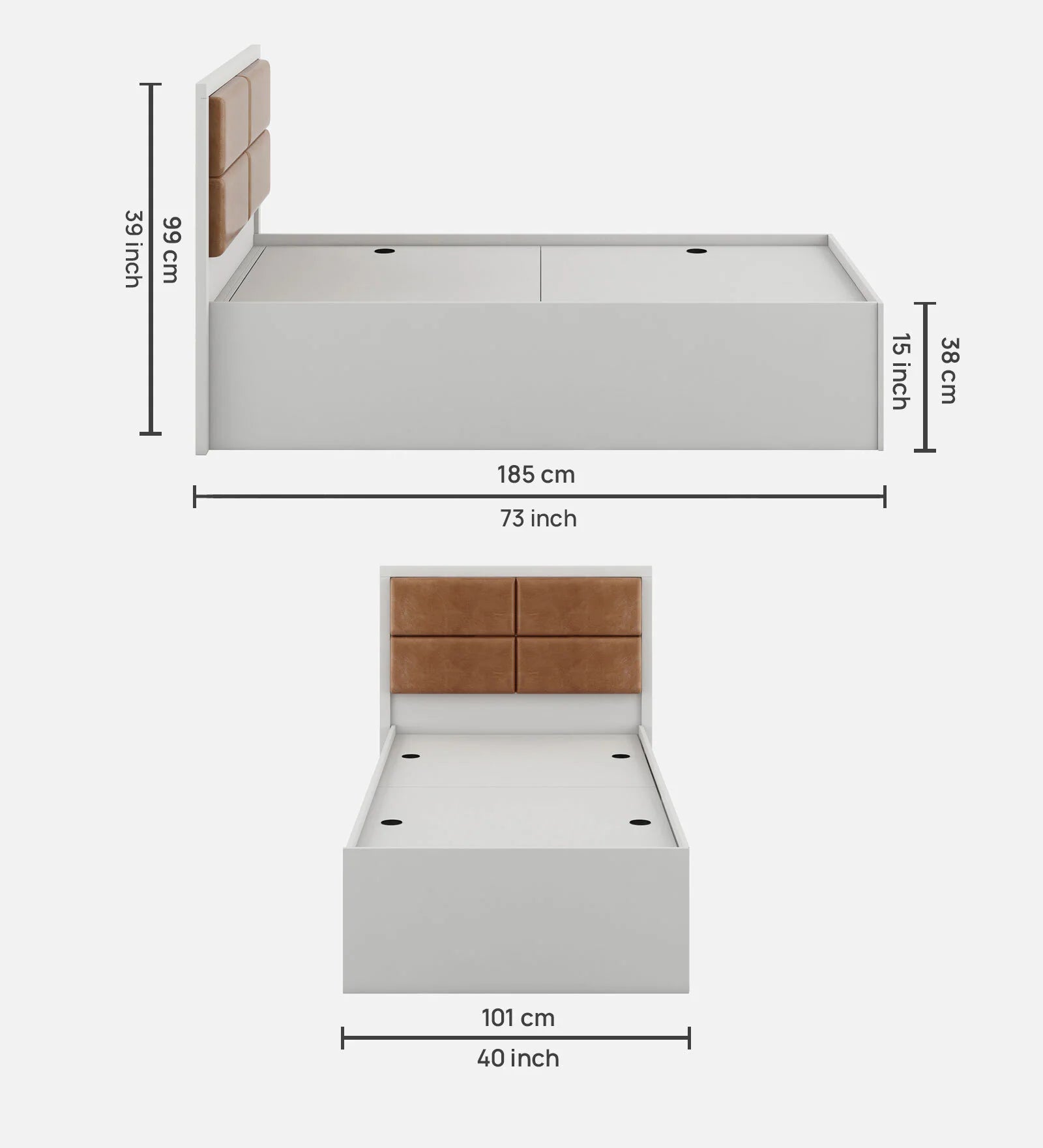 Astro Single Wooden Bed In White - Luxe Maple