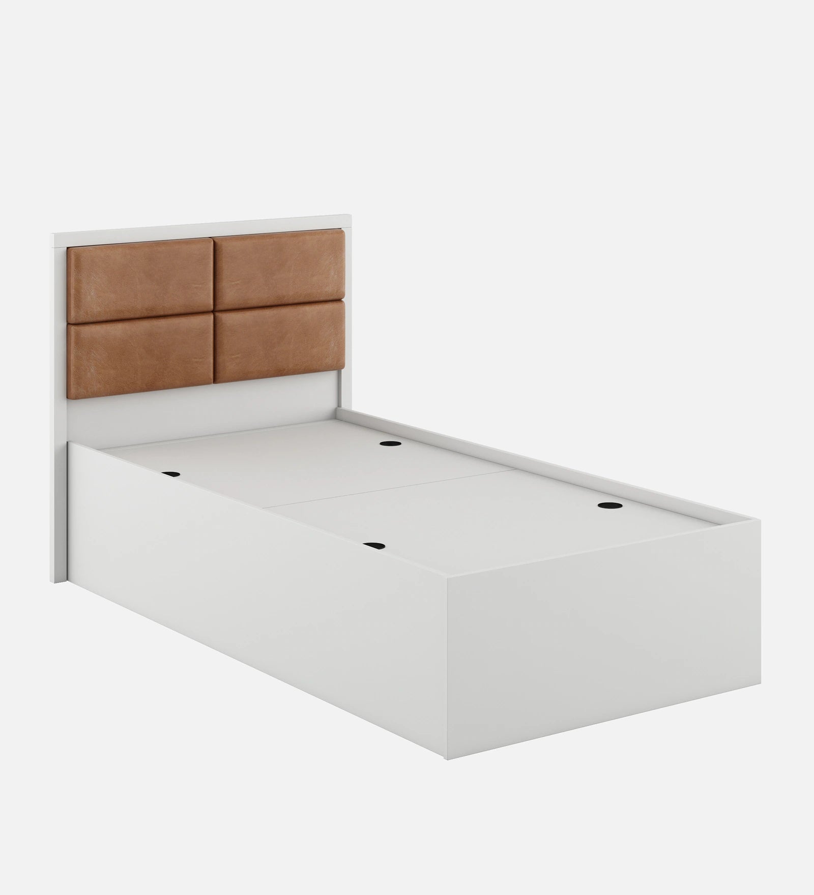 Astro Single Wooden Bed In White - Luxe Maple