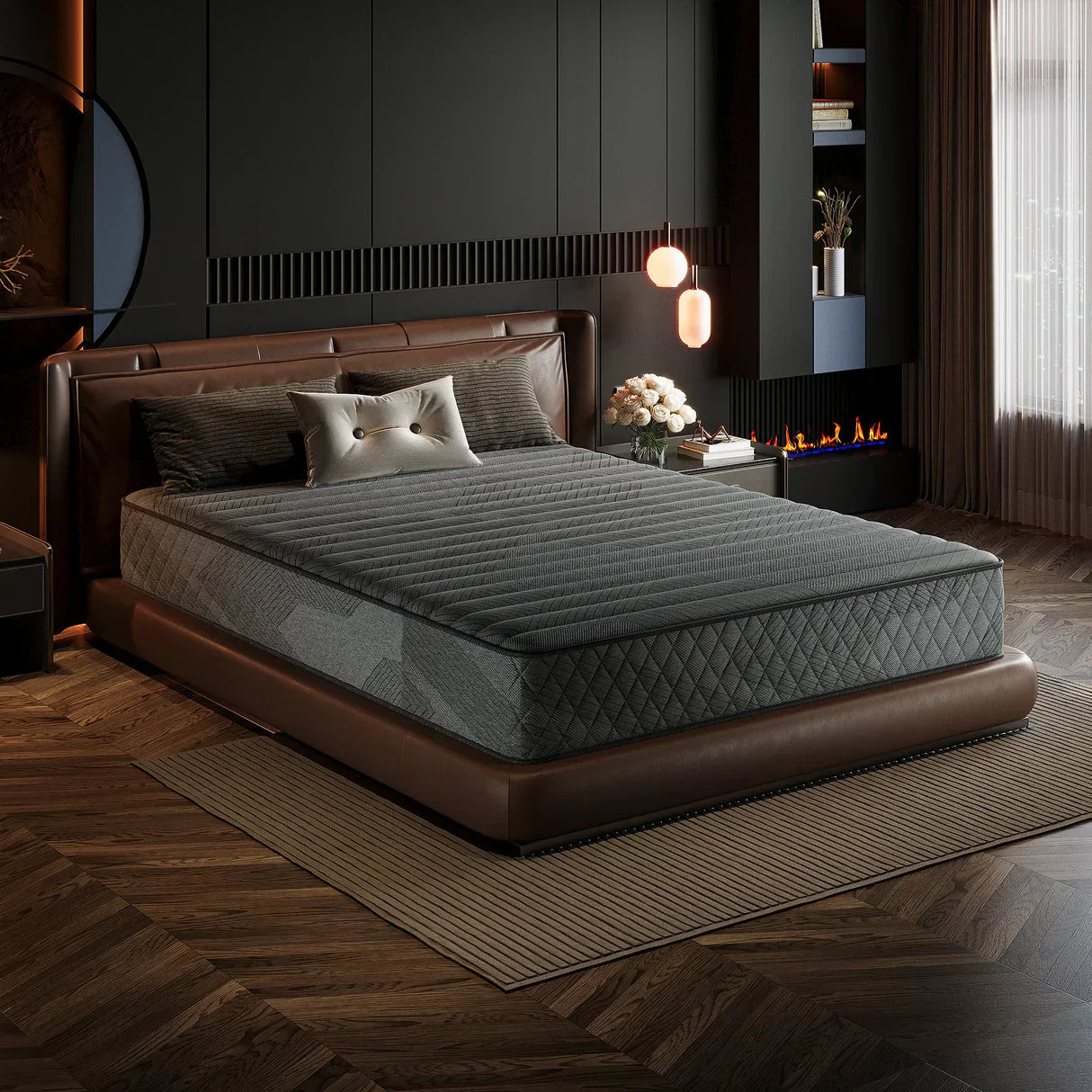 Premium Memory Foam Hybrid Mattress Cooling and Breathable By Luxe Maple - 10 Inches