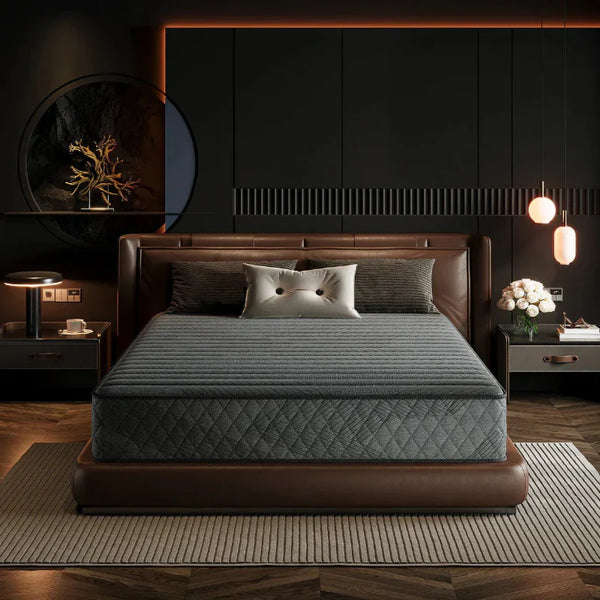 Premium Memory Foam Hybrid Mattress Cooling and Breathable By Luxe Maple - 10 Inches.