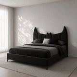 Batman Luxury Upholstered Kids Bed In Black Suede
