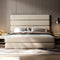 Becton Luxury Upholstered Bed in Leatherette | Premium Bed - Luxe Maple