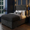 Boombox Luxury Upholstered Bed in Suede | Modern Luxury Bed - Luxe Maple