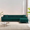 Bosco Luxury Sectional Sofa in Suede | Modern L Shape Sofa - Luxe Maple